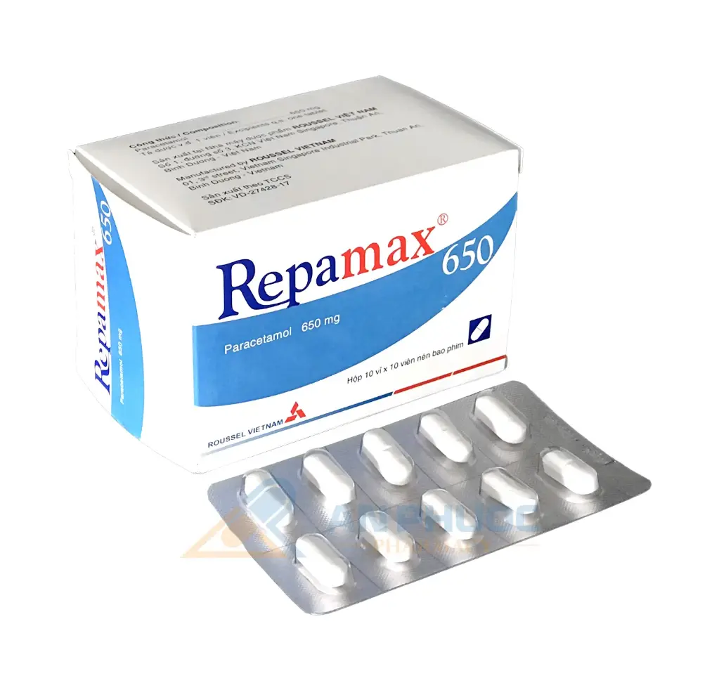 Repamax 650 paracetamol 650mg resantis (h/100v)