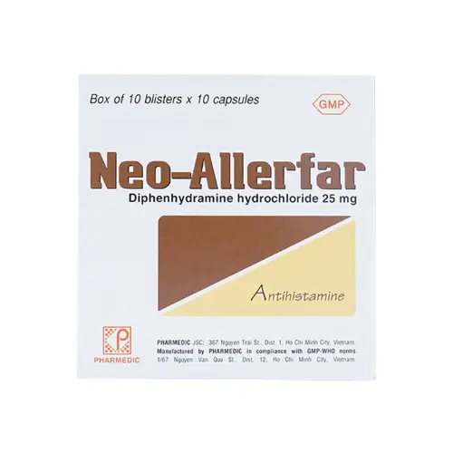 Neo allerfar diphenhydramin 25mg pharmedic (h/100v)