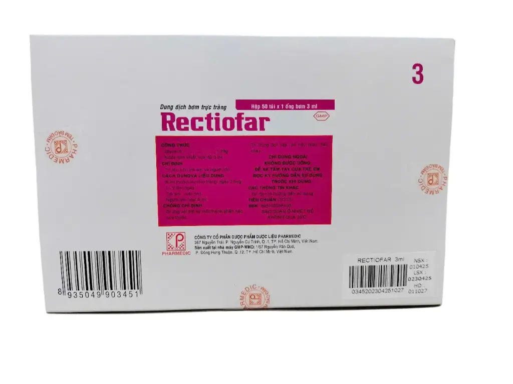 Rectiofar 3ml pharmedic (h/50túi)